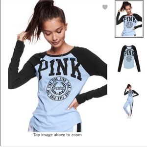 VS PINK Long Sleeve Tee - Blue